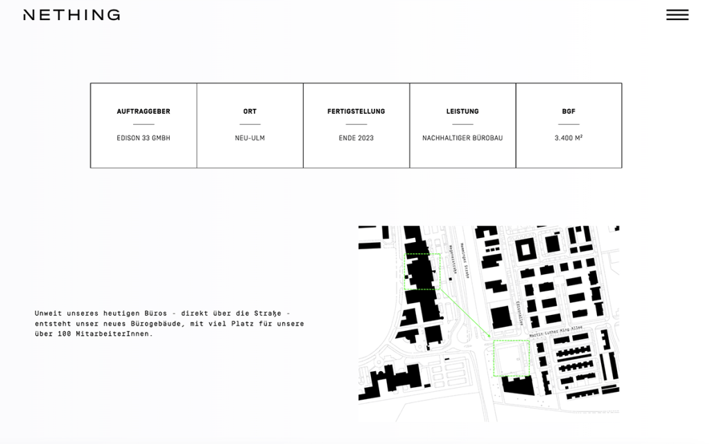 Nething Architekten Website Design Projects Page