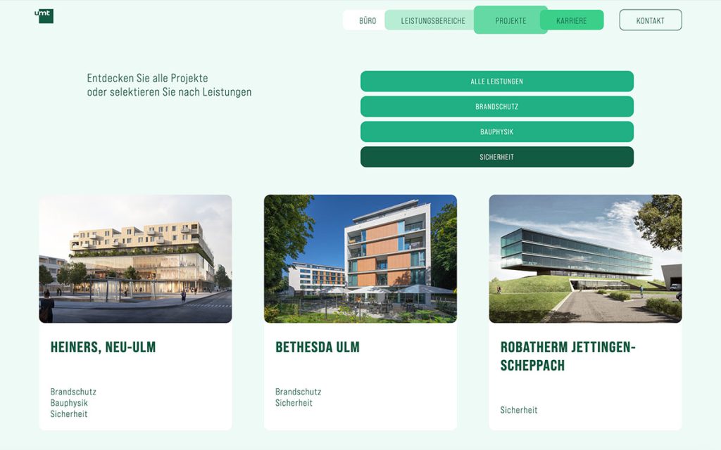 umt Die Umwelt-Ingenieure Website Design Projects Listing